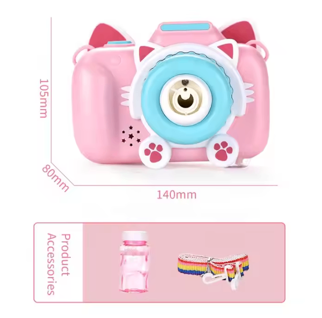 Electric Cat Bubble Camera for Kids