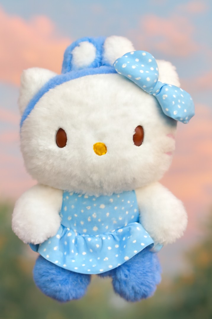 Bunny Bow Kitty Plush - 25cm - Three Colours