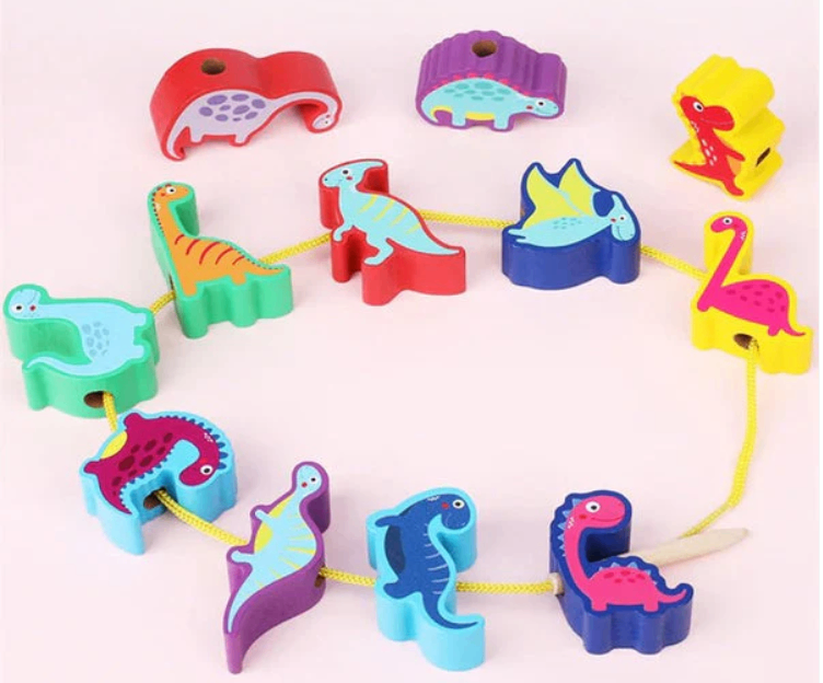 Dinosaur Balance Wooden Building Block Game