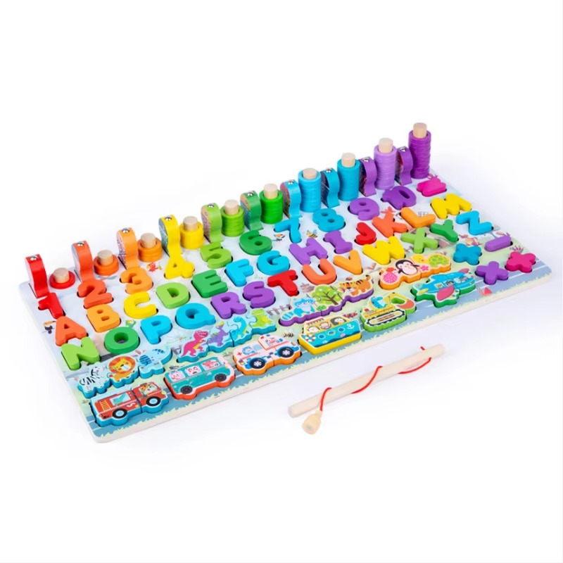 6 in 1 Wooden Montessori Learning Board – Alphabet & Number Fun!