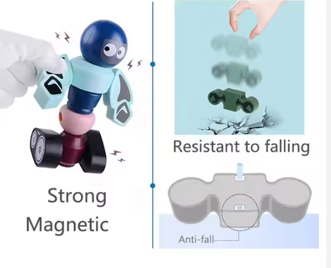 Magnetic Space Robot Blocks Educational Toy for Kids