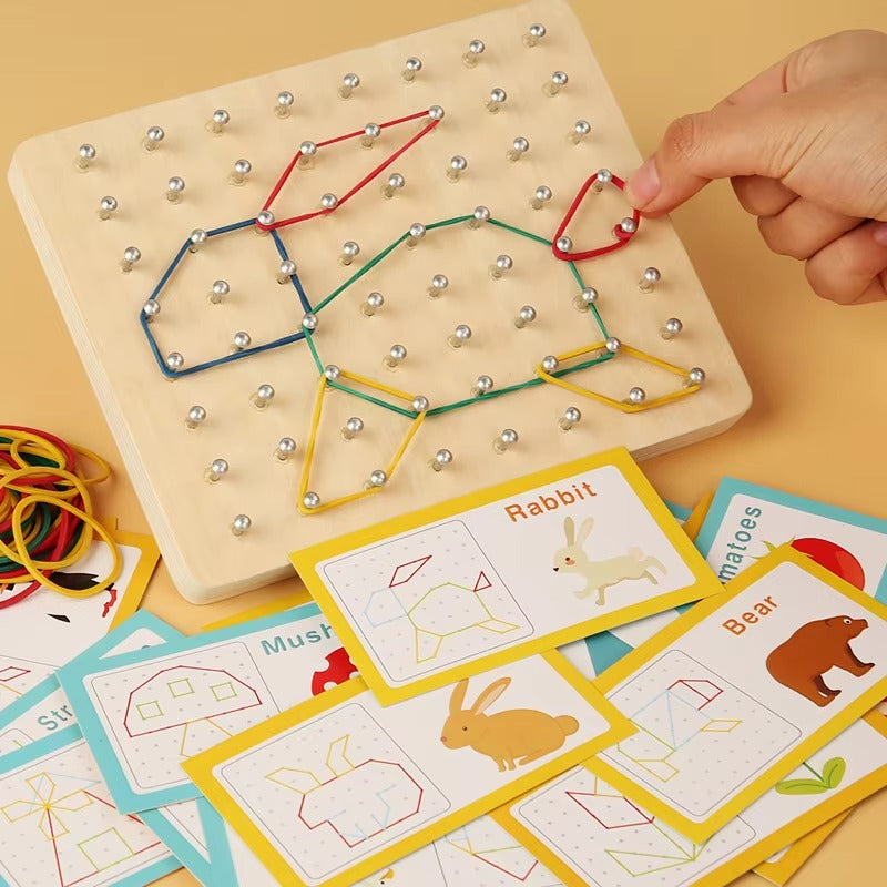 Small Nail Board - Animal & Object Shape Builder for Kids