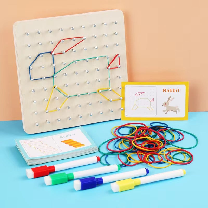 Small Nail Board - Animal & Object Shape Builder for Kids