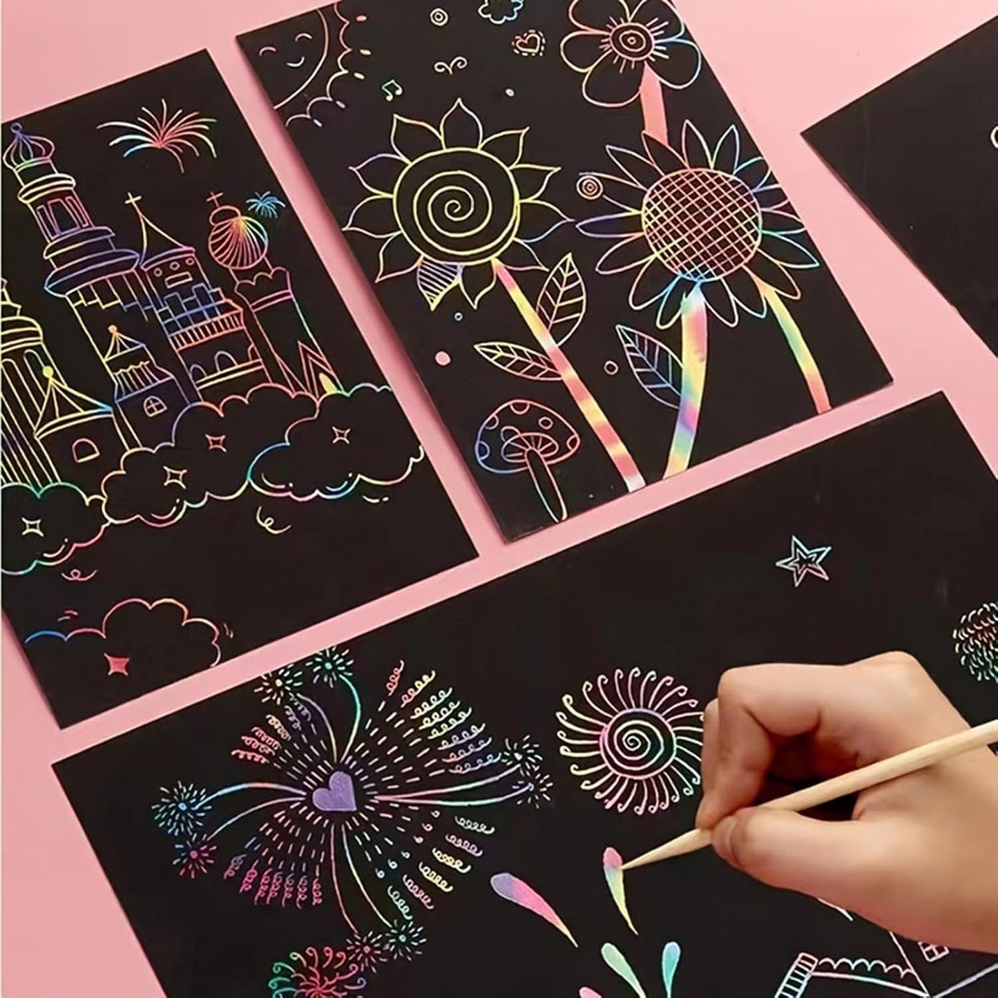 Rainbow Scratch Notebook for Kids