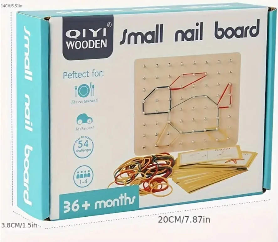 Small Nail Board - Animal & Object Shape Builder for Kids