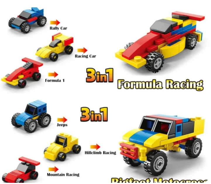6 in 1 Racing Car Blocks Set