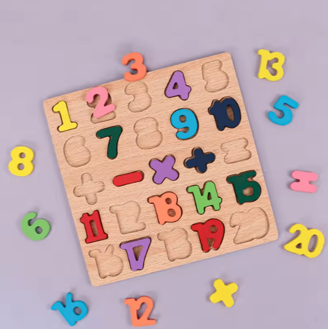 Wooden Number Learning Board