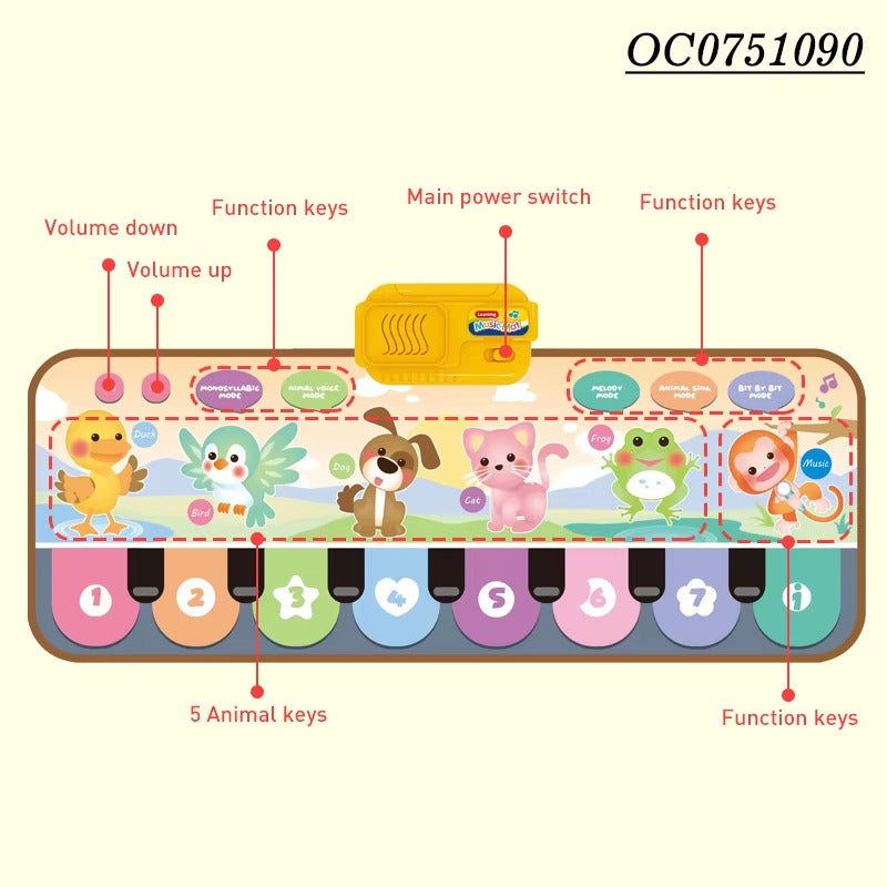 Kids Early Education Learning Musical Piano Mat