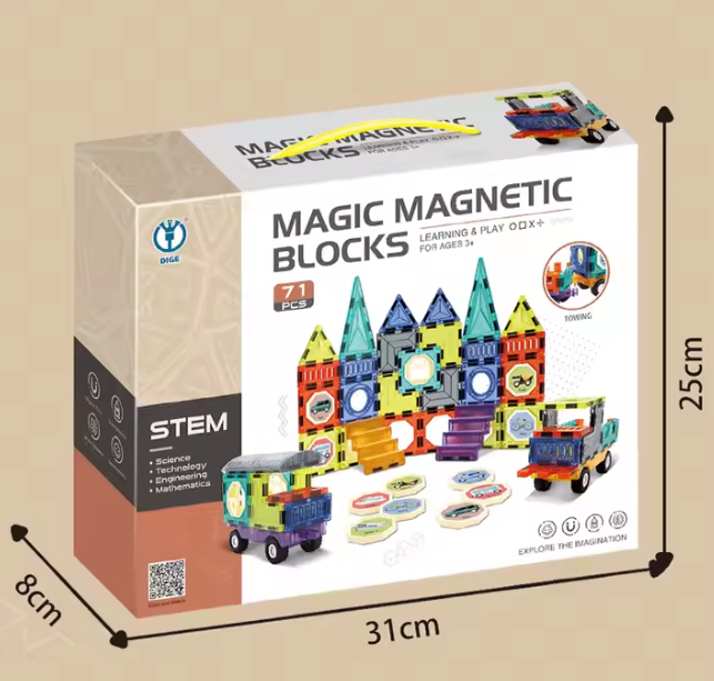 Magic Magnetic Blocks - 71 Pcs