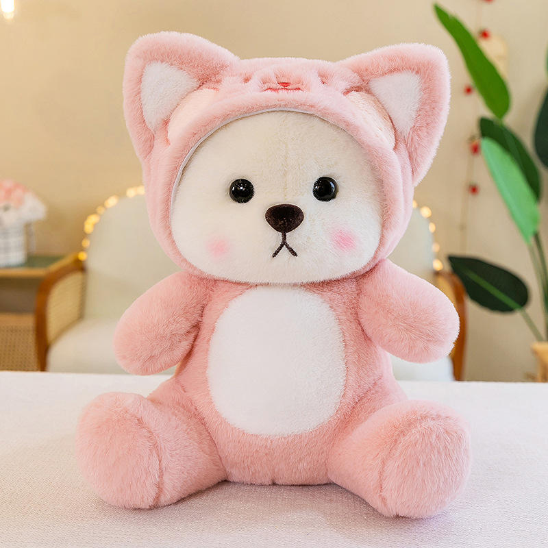 Hoodie teddy bear - pink - 30cm & 45cm