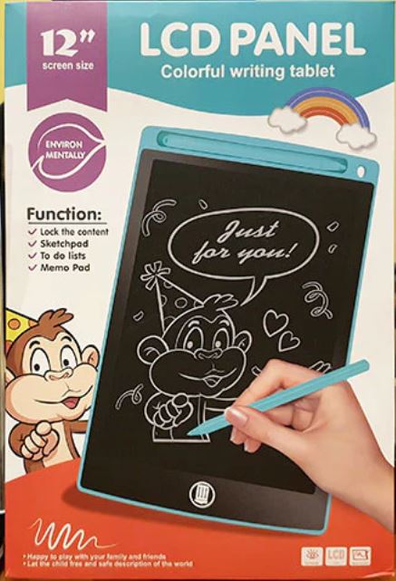 LCD Writing Tablet For Kids 8.5 & 12 inches (Multicolour)