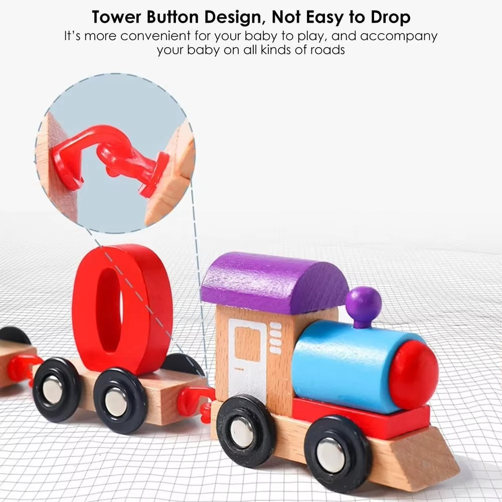 Kids Educational Digit Train – Wooden Number Learning Toy