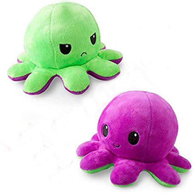 Reversible octopus plush toy