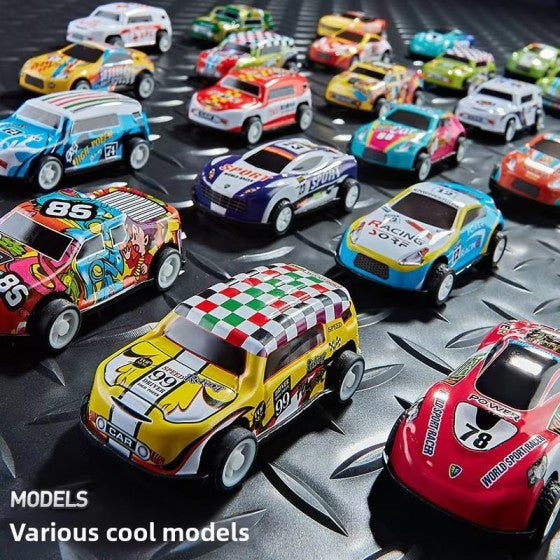 Metal Race Cars Set with Storage Box- 30 Pcs