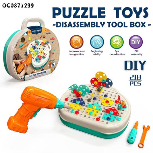 Creative Educational ToolBox Play Set for Kids (218 Pcs)