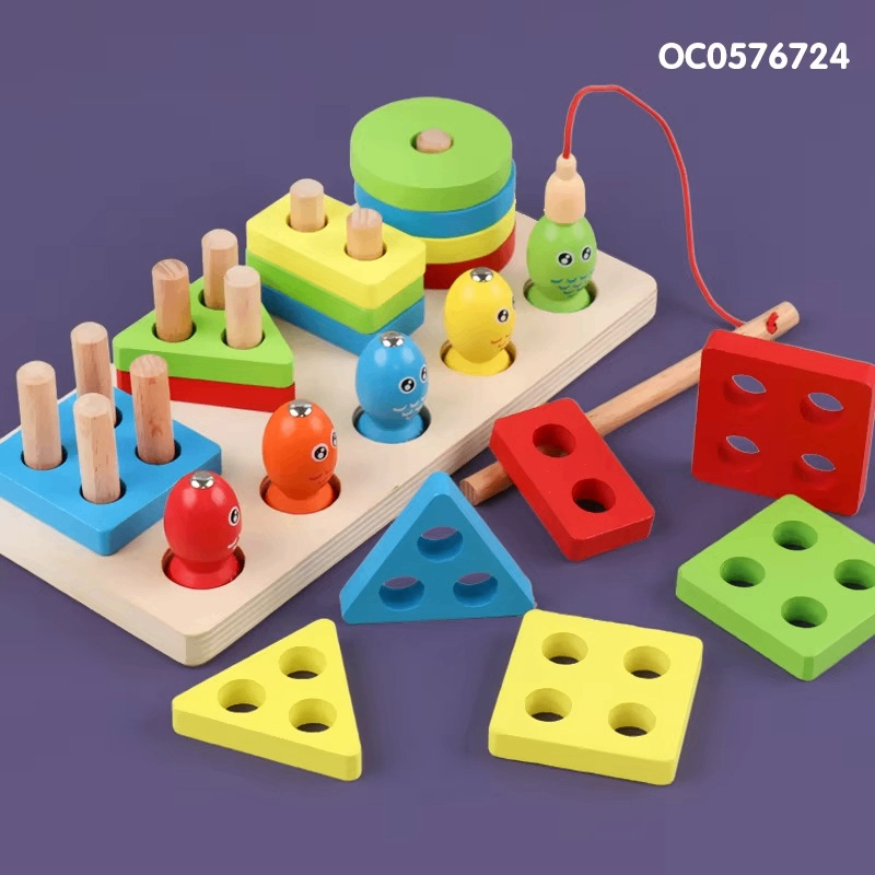 Wooden Fishing & Shape Sorting Toy
