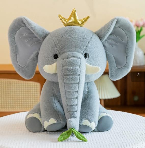 Crown Elephant Plushie - 30cm