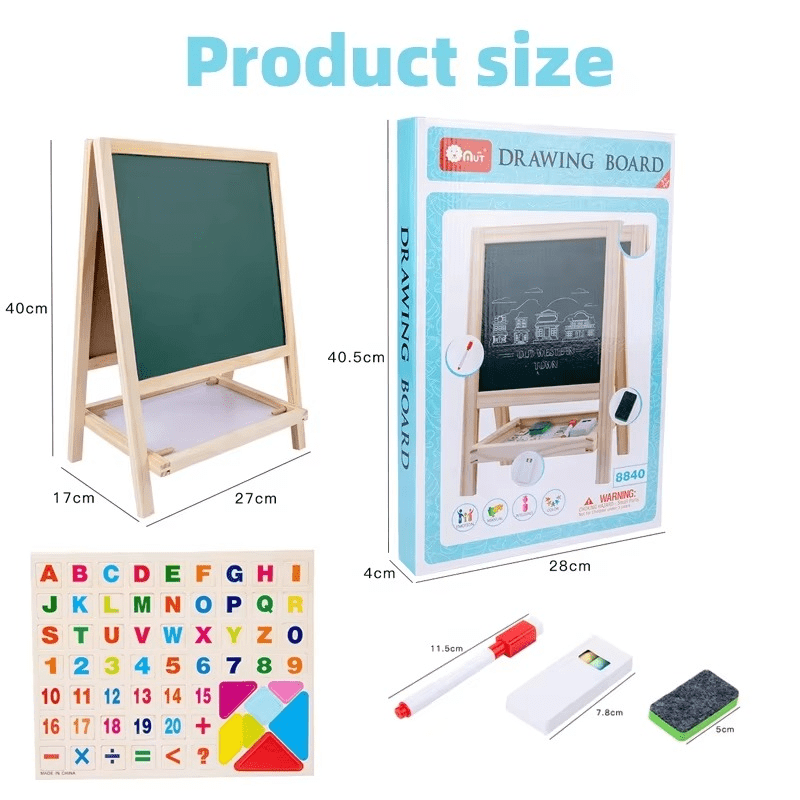 2 in 1 Magnetic Writing Black & White Board