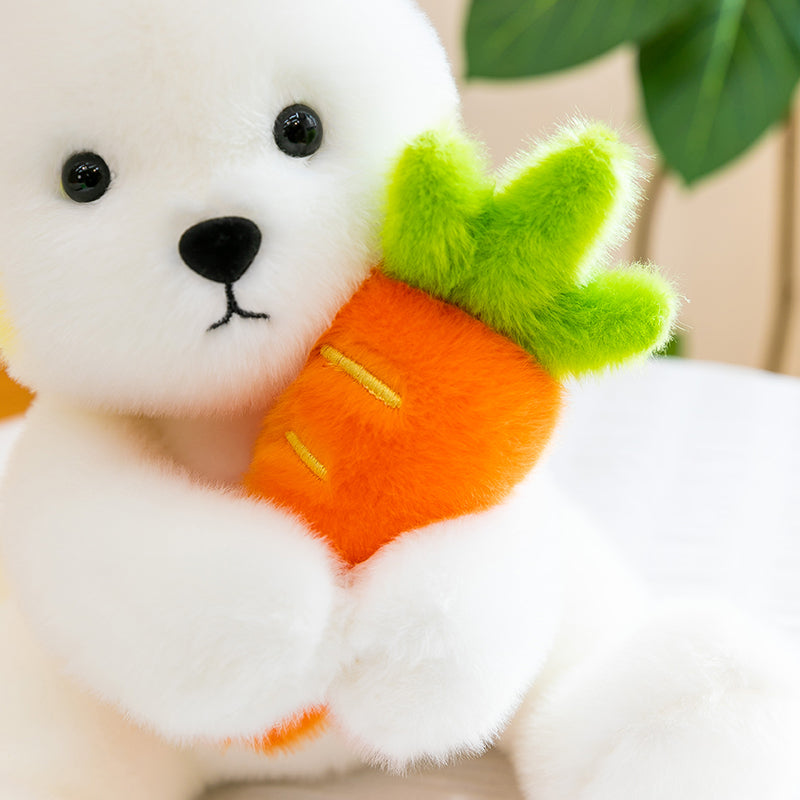 Carrot Hug Bunny Plushie - Two Sizes