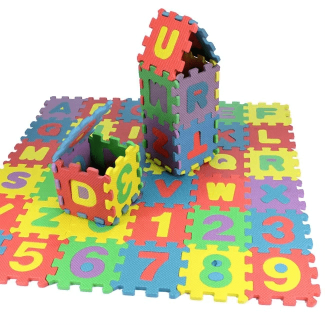 Alphabet & Number Puzzle Mat - 36 Pcs