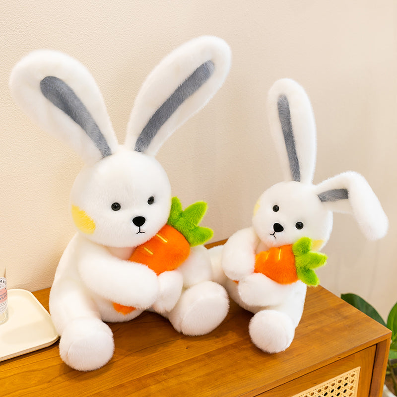 Carrot Hug Bunny Plushie - Two Sizes