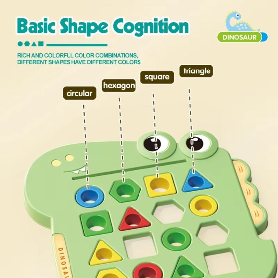 Early Education Dinosaur Shape Matching Game - 1 piece