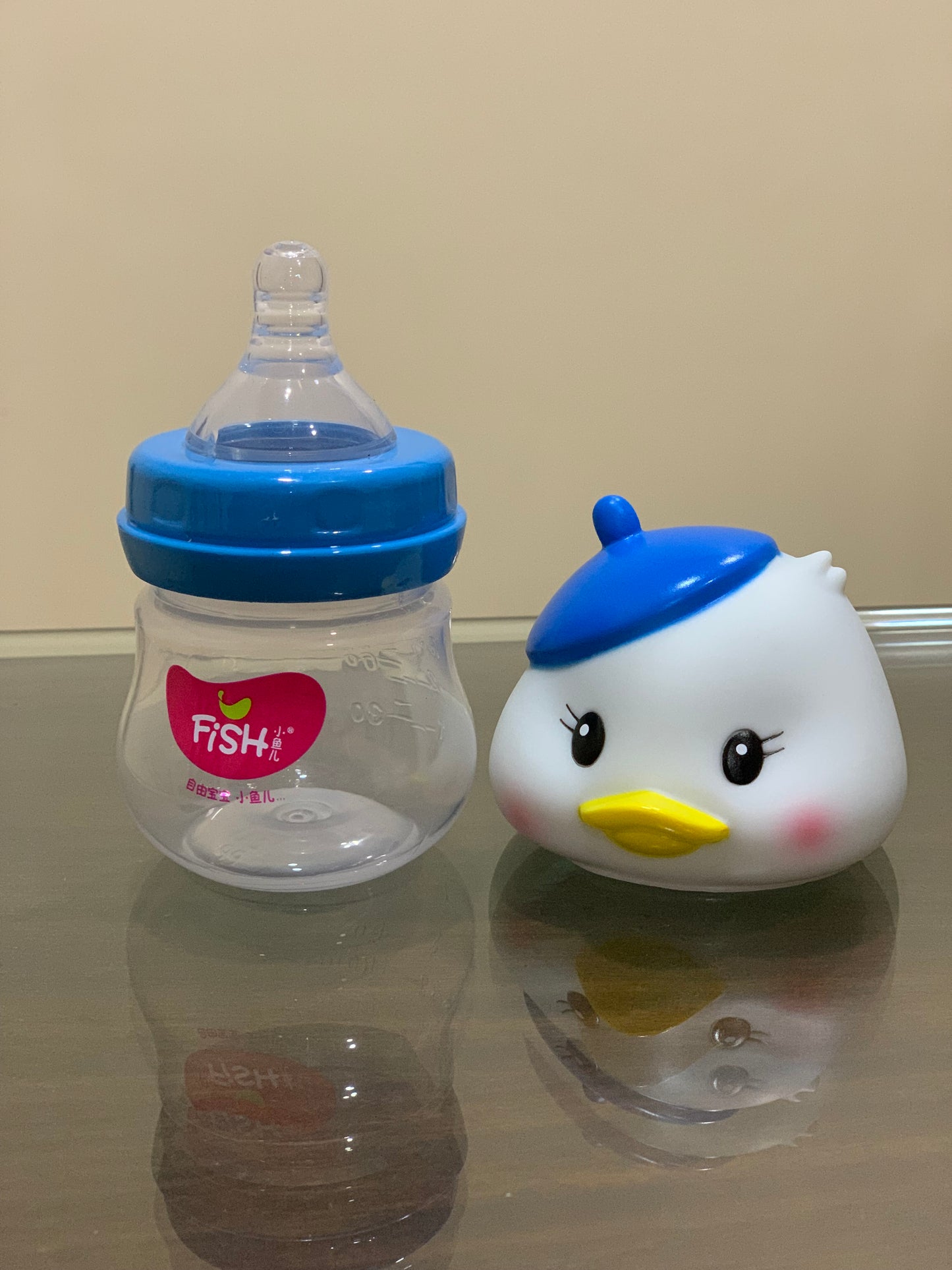 Newborn Baby feeding bottle 80ml with duck cap