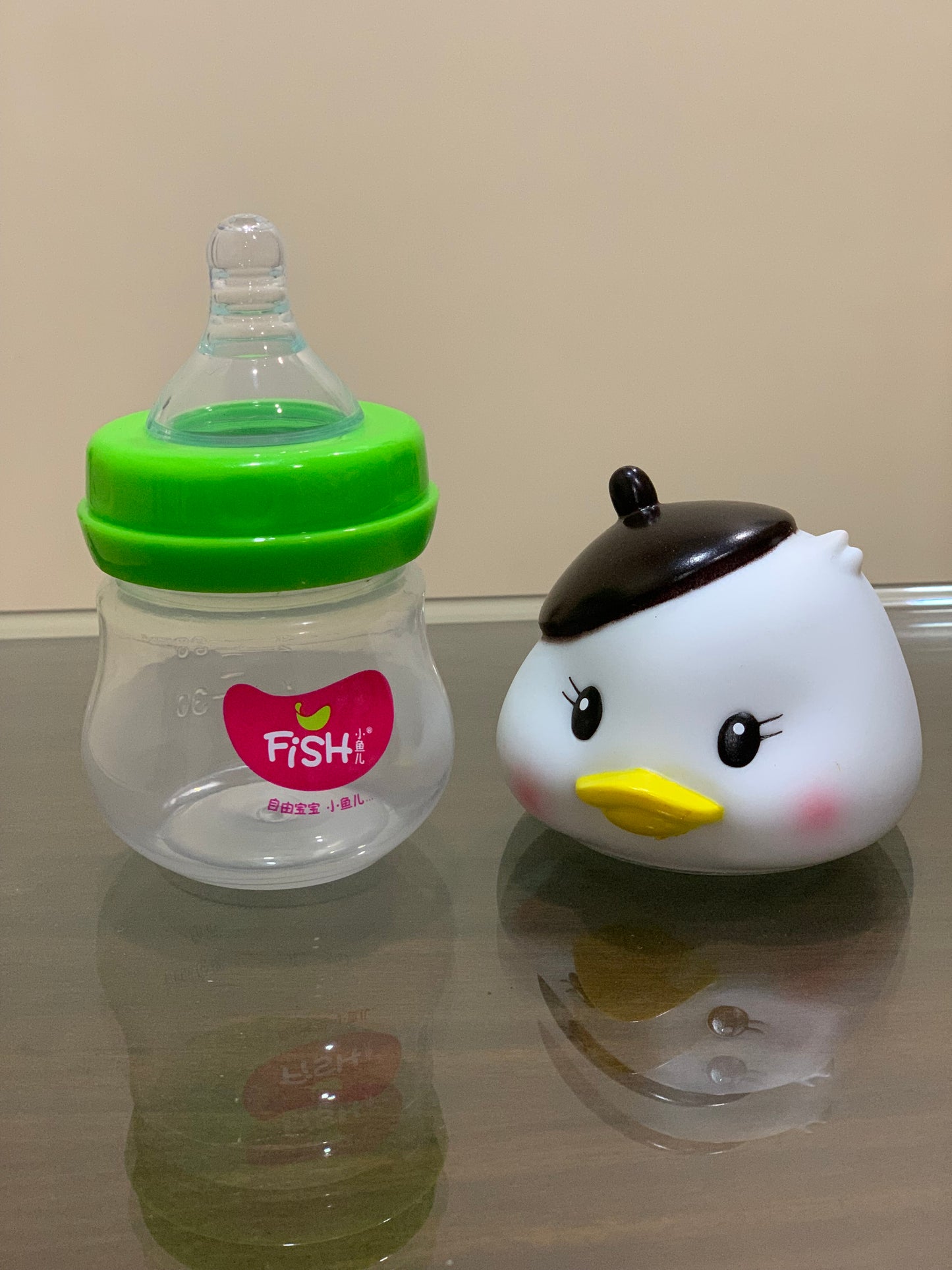 Newborn Baby feeding bottle 80ml with duck cap