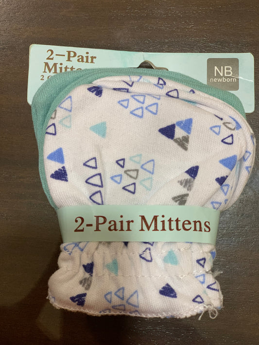 Baby cotton mittens pair of 2