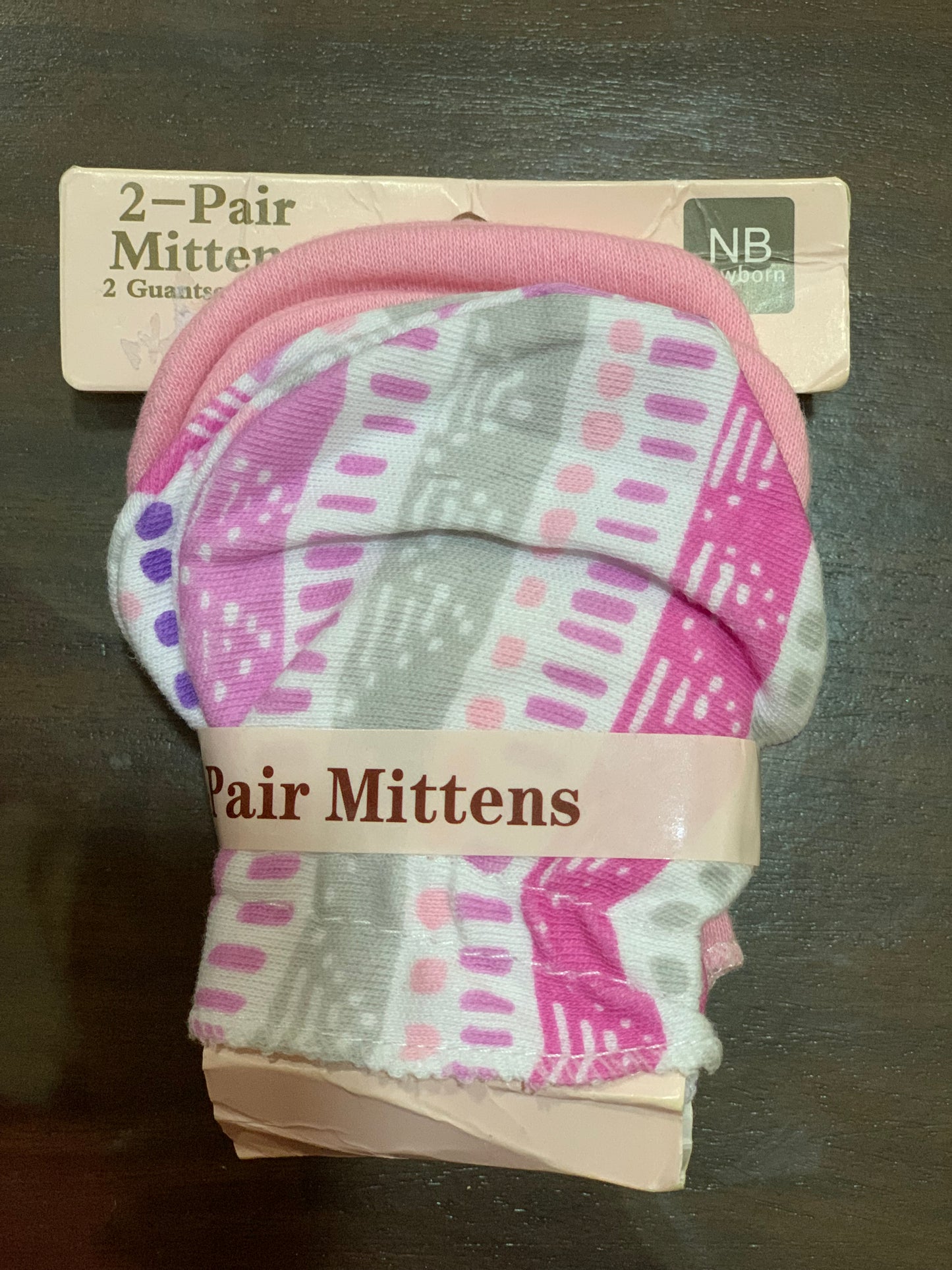 Baby cotton mittens pair of 2