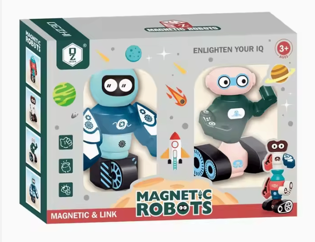 Magnetic Space Robot Blocks Educational Toy for Kids