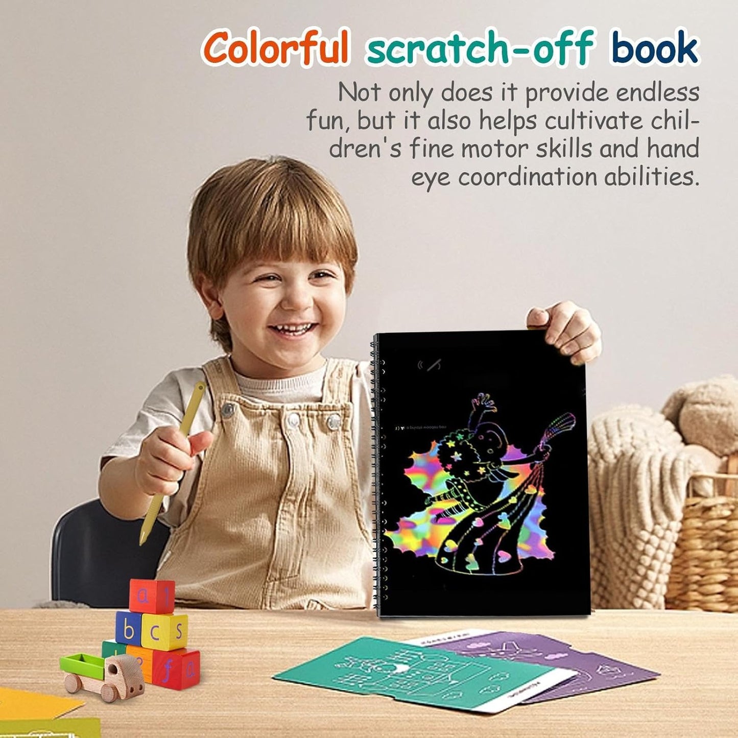 Rainbow Scratch Notebook for Kids