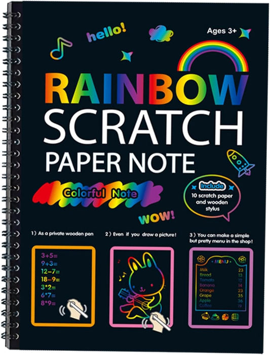 Rainbow Scratch Notebook for Kids