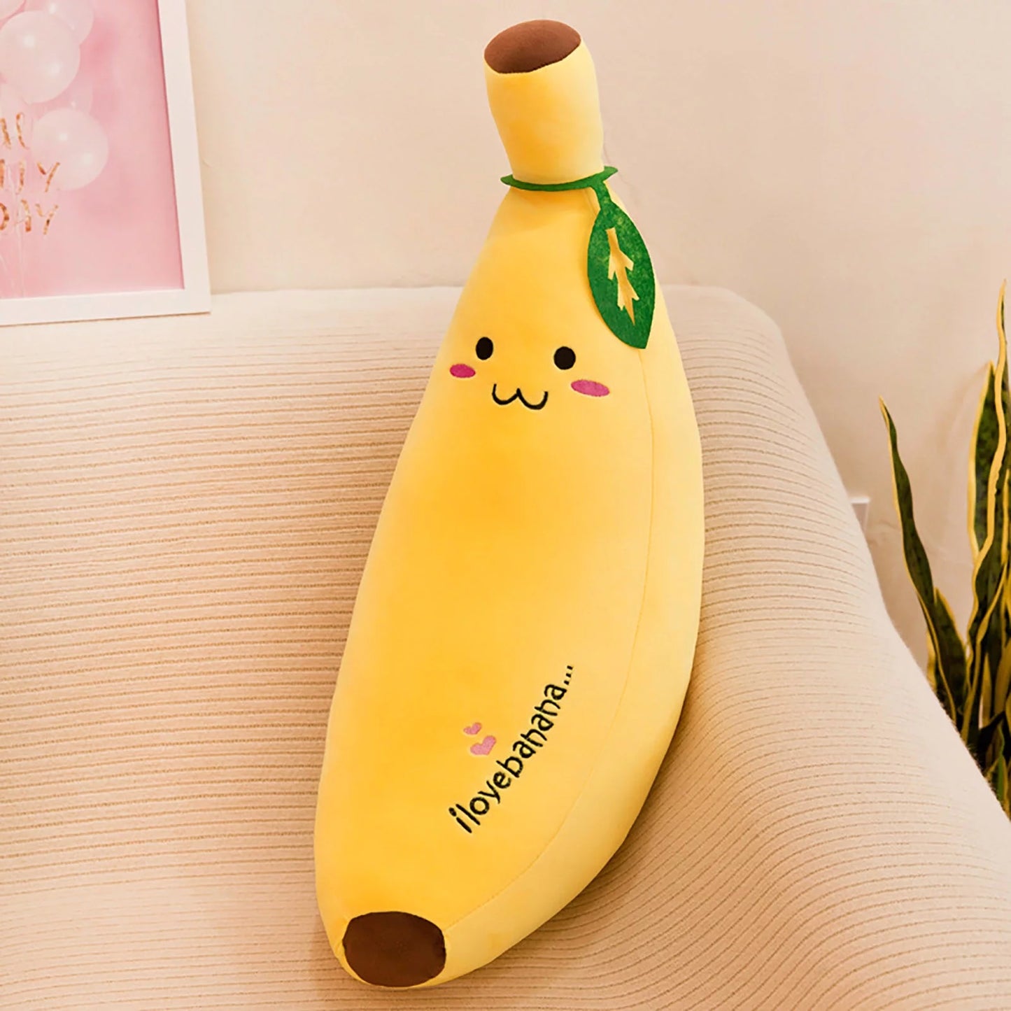 Stuffed banana plushie cute fruit toy - 30cm