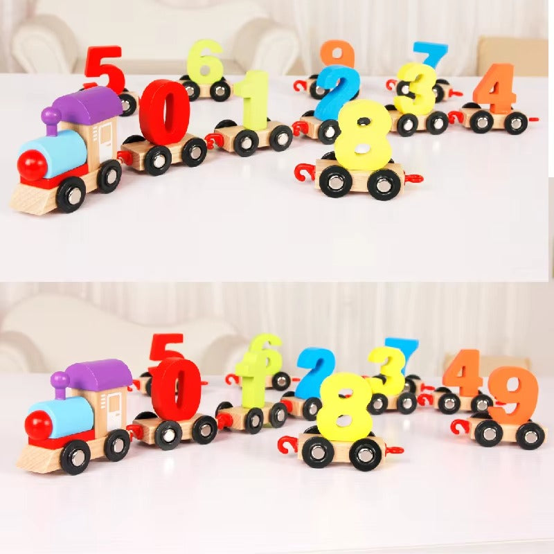 Kids Educational Digit Train – Wooden Number Learning Toy