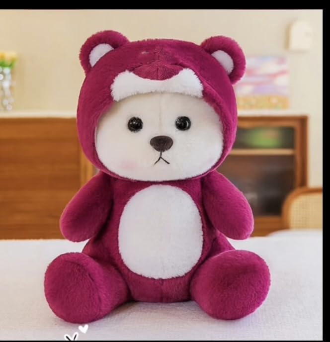 Hoodie Teddy Bear- Maroon 30cm & 40cm