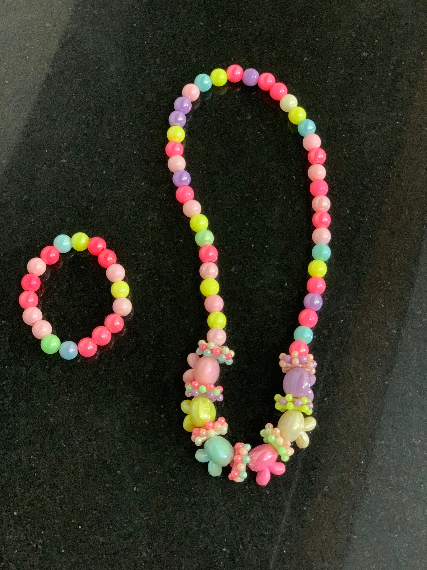 Girls beaded Necklace and Bracelet set