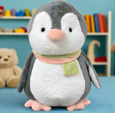 Penguin plushie with scarf - 35cm -Different colours