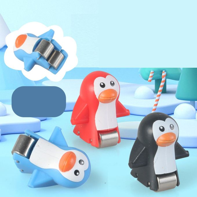 Penguin climbing stairs toy