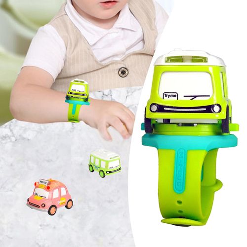 Digital watch mini toy car with light and sound