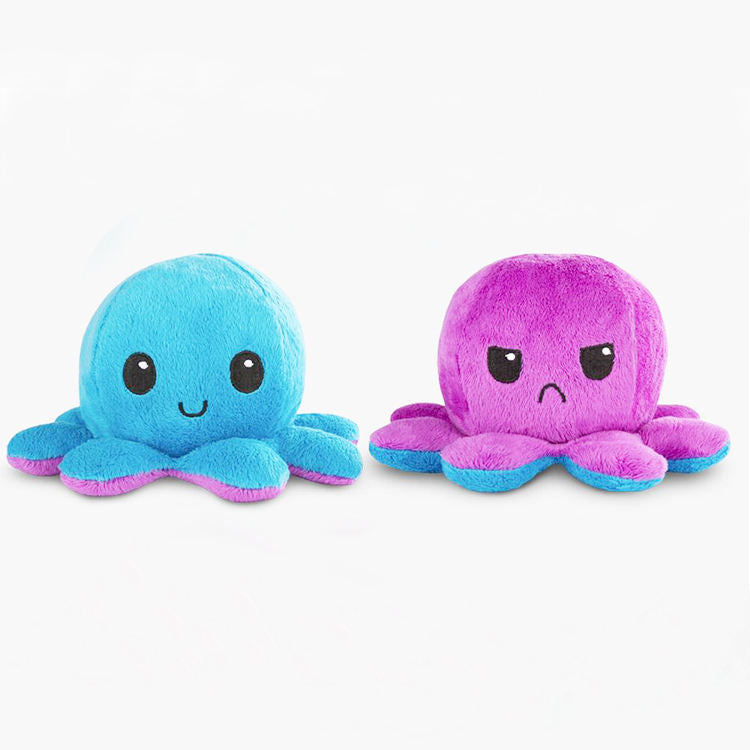 Reversible octopus plush toy